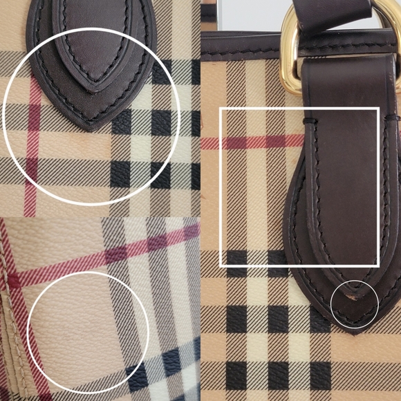 Burberry Signature Logo Haymarket Onslow Top Handle - Picture 6 of 11